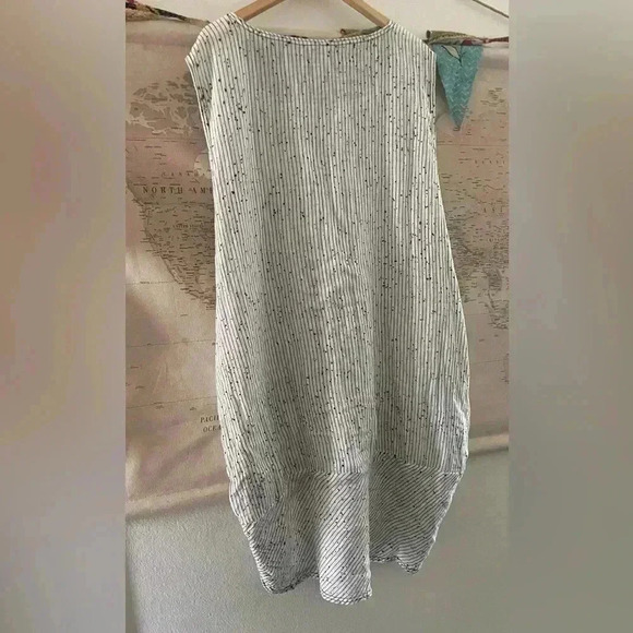 Cynthia Ashby White & Black Open Dress Size Large - Picture 5 of 6